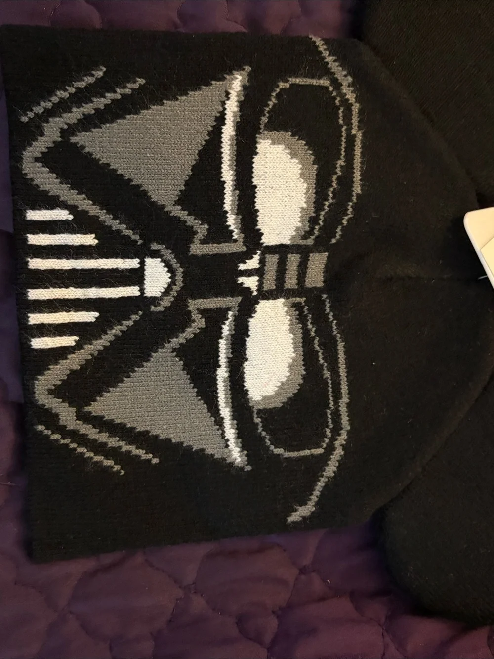 Darth Vader Graphic Knit kids hat - Black & Gray